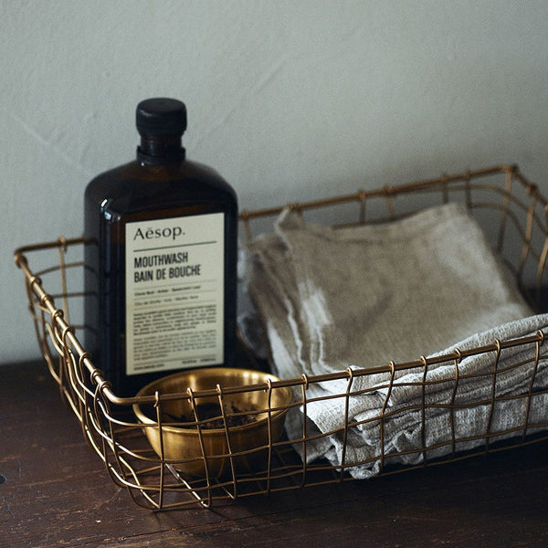 Brass Basket Tray