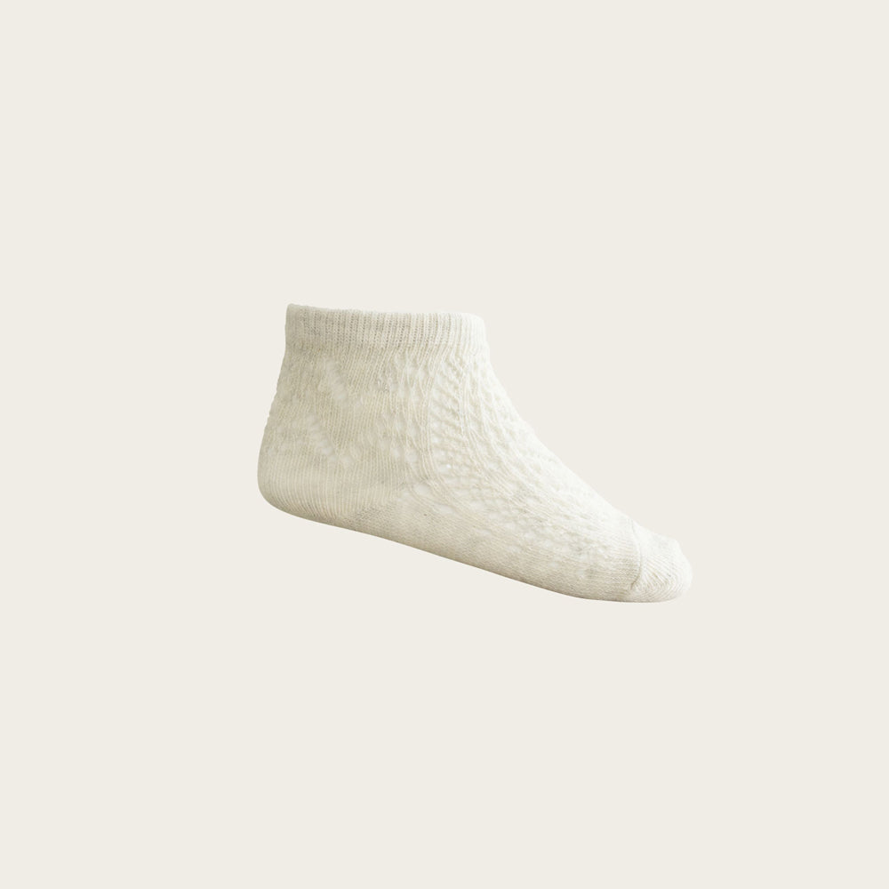 Cable Weave Ankle Socks - Oatmeal