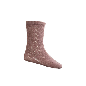 Cable Weave Knee High Socks - Dustywood
