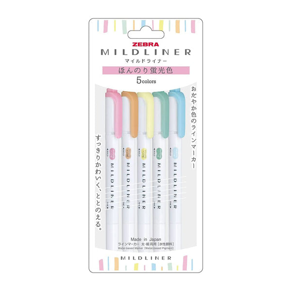 MILDLINER Highlighter 5 colour set - Slightly Fluro