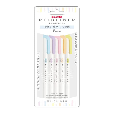 MILDLINER Highlighter 5 colour set - Gentle Mild