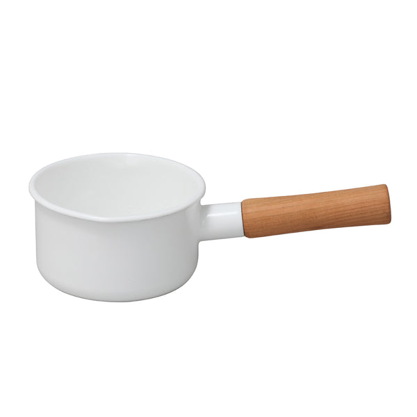 Enamel Milk Pan 12cm (White)