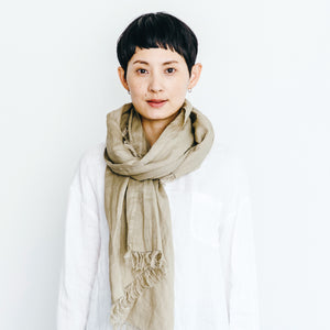 Roserie Linen Scarf (Ficelle)