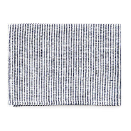 Linen Tea Towel - White Seersucker