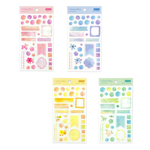 Washi Planner Stickers - Collage Deco