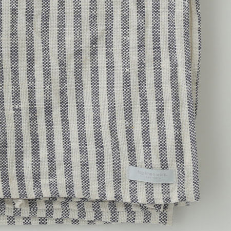 Chambray Linen Towel (Navy & White Stripe)